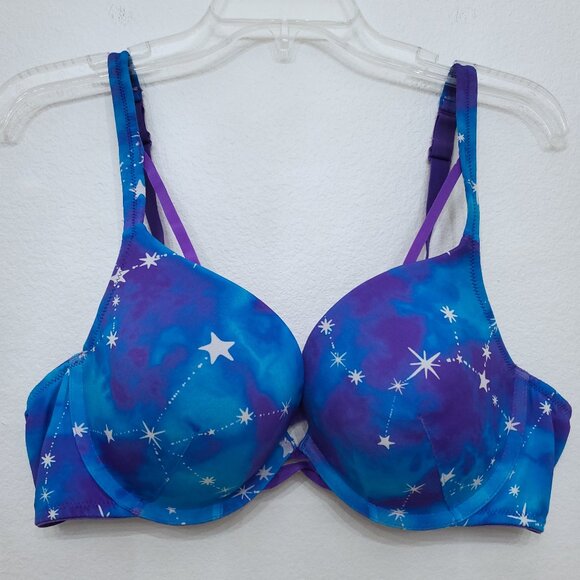 Lane Bryant Cacique Boost Plunge Galaxy Star Underwire Women's Bra 42B - Picture 1 of 11
